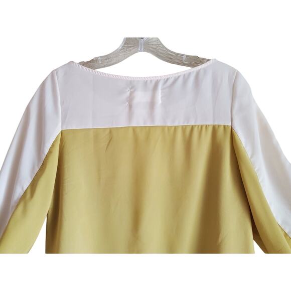 A’reve Women's S Top Chartruese Beige Drawstring Waist Lightweight Bust 36" - Picture 6 of 8